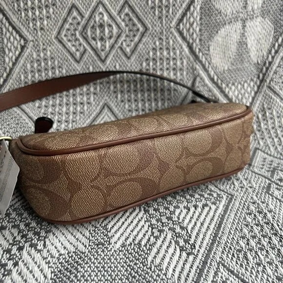 Coach Signature Canvas Mini Shoulder Bag - Picture 6 of 8